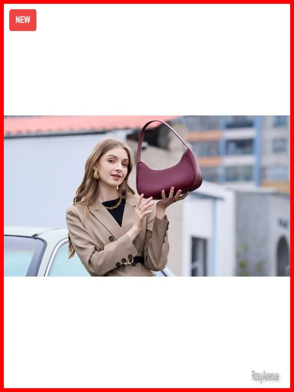 Fashion Shoulder Bag Hobo Tote Handbag Mini Clutch Underarm Purse PU Leather